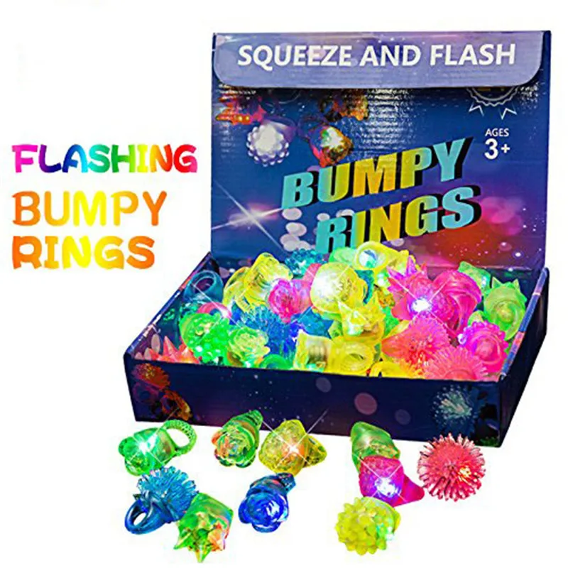 30pcs Luminous rings new children's toys flash gifts LED cartoon lights