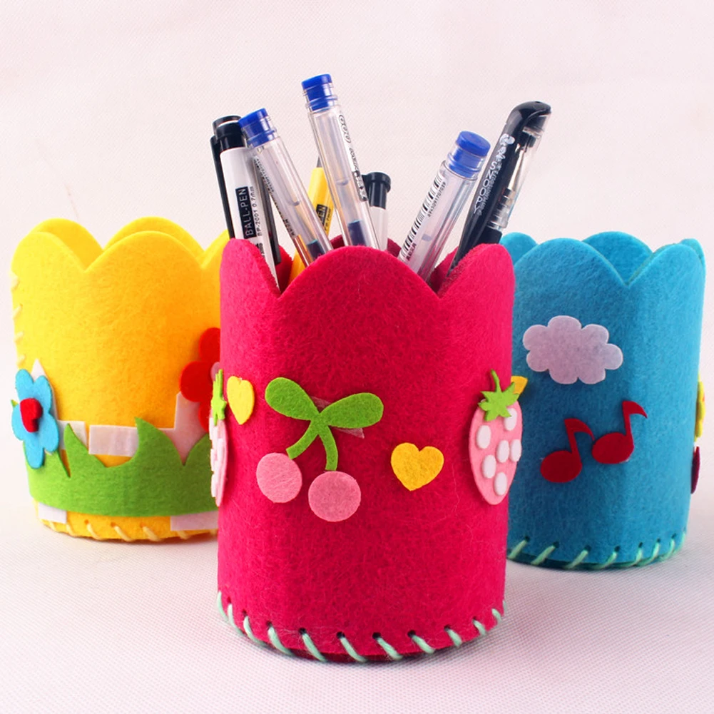 Baby Kid Pencil Holder Creative Handmade Pen Container Educational Craft Toys B 