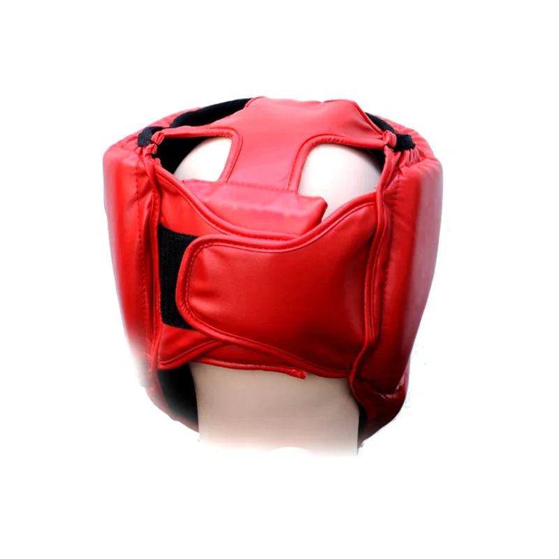 Тренировочный головной Спортивный Шлем боксерский шлем кожаные головные уборы MMA защита для лица Боевая голова защита спарринговый шлем 3 цвета