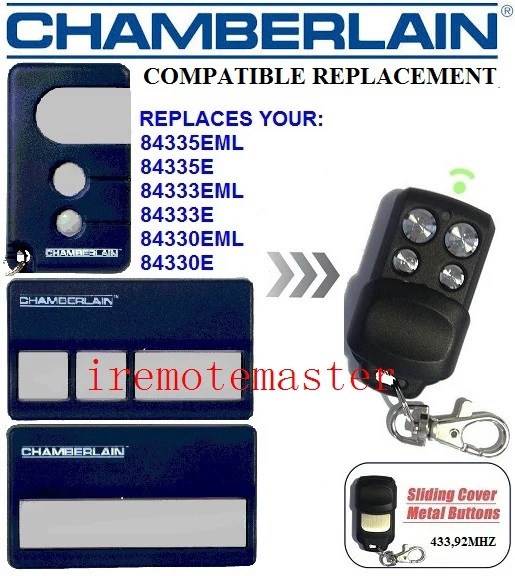 

The Remote For CHAMBERLAIN 84335EML,84335E,84333EML,84330E repalcement garage door remote