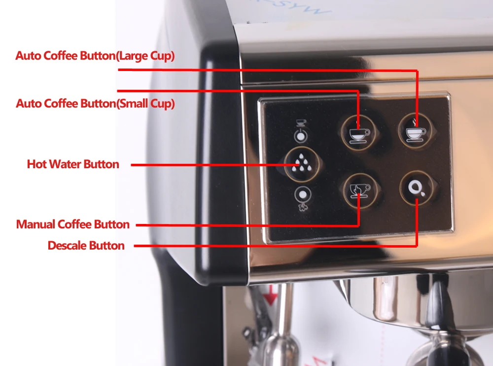 ITOP 1.7L Espresso Electric Coffee Machine Commercial 15Bar Milk Foam