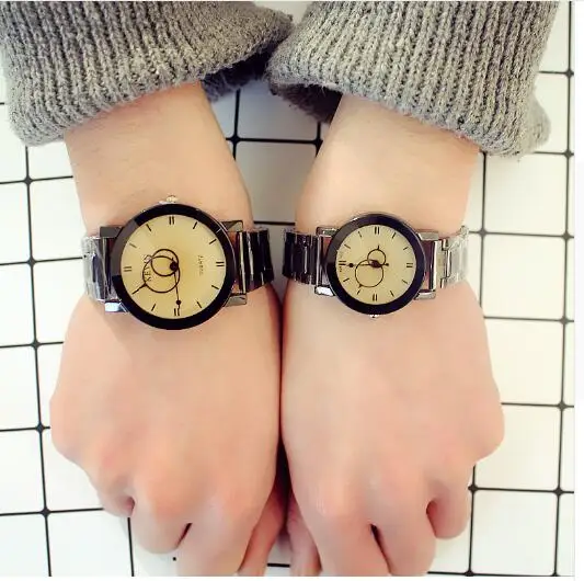 

Fashion lovers circle Watch Retro student Stainless steel band couple Watches relogio feminino zegarek damski montre femme