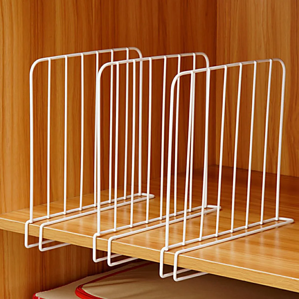 

Shelf Dividers Drawer Wardrobe Space Saving Partition Set Closet Iron Organizer Clamp Type Wardrobe Cabinet Storage Rack Drawer