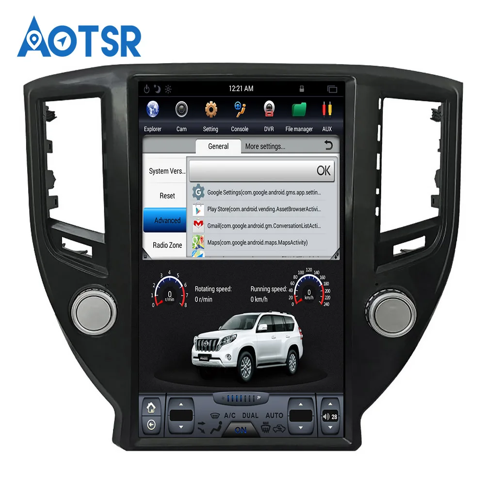 Cheap Tesla style Car GPS Navigation For TOYOTA CROWN Fourteenth generation car multimedia radio tape recorder 4K H car accessories 4