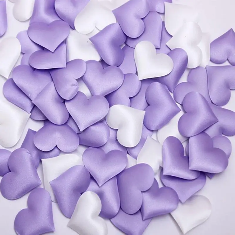 

6 Colors 100pcs/Set Fabric Heart Shaped Wedding Party Table Decoration Wedding Centerpieces Romantic Wedding Decorations