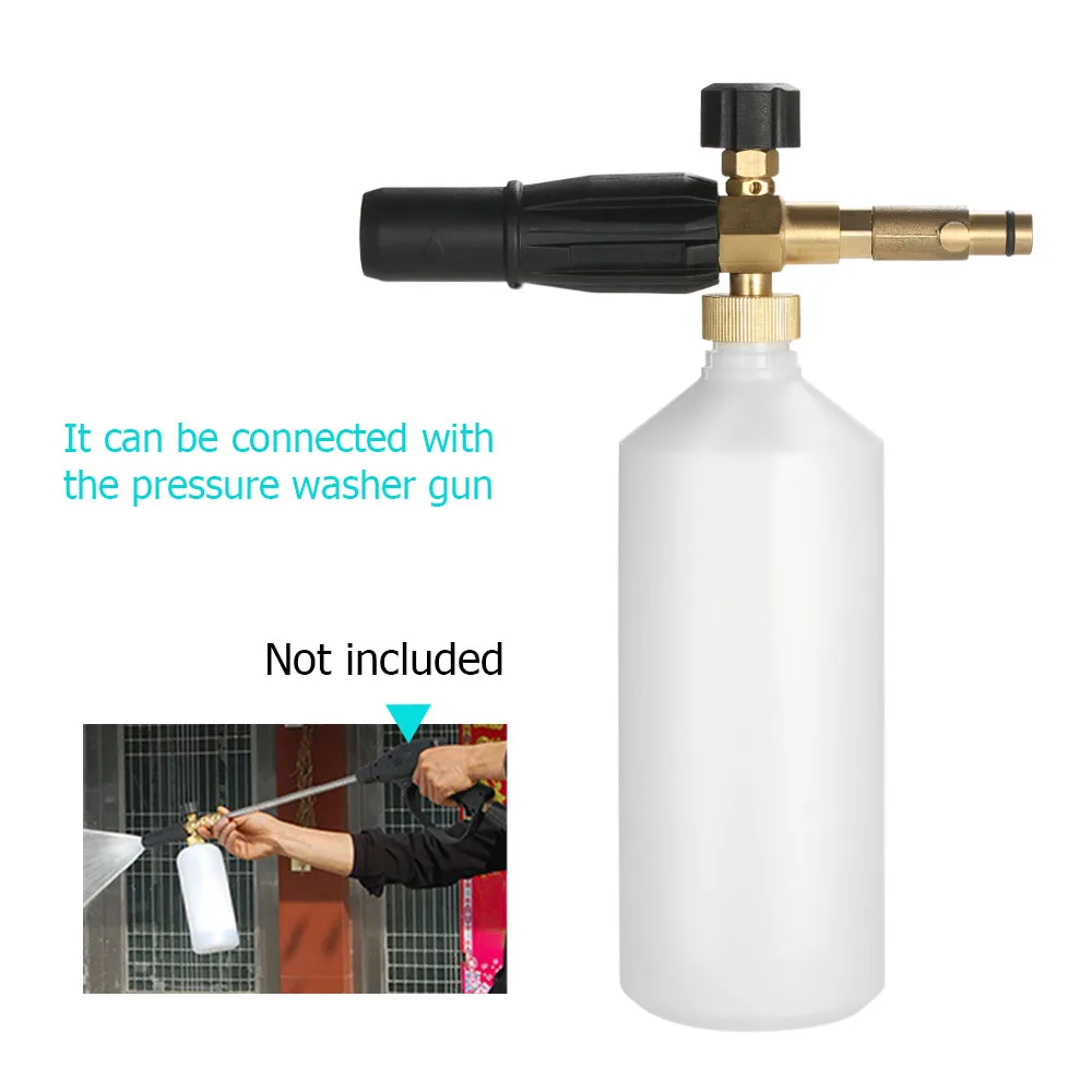 Adjustable Foam Lance 1L Bottle Snow Foam Nozzle Injector Soap Foamer for Nilfisk Pressure Car
