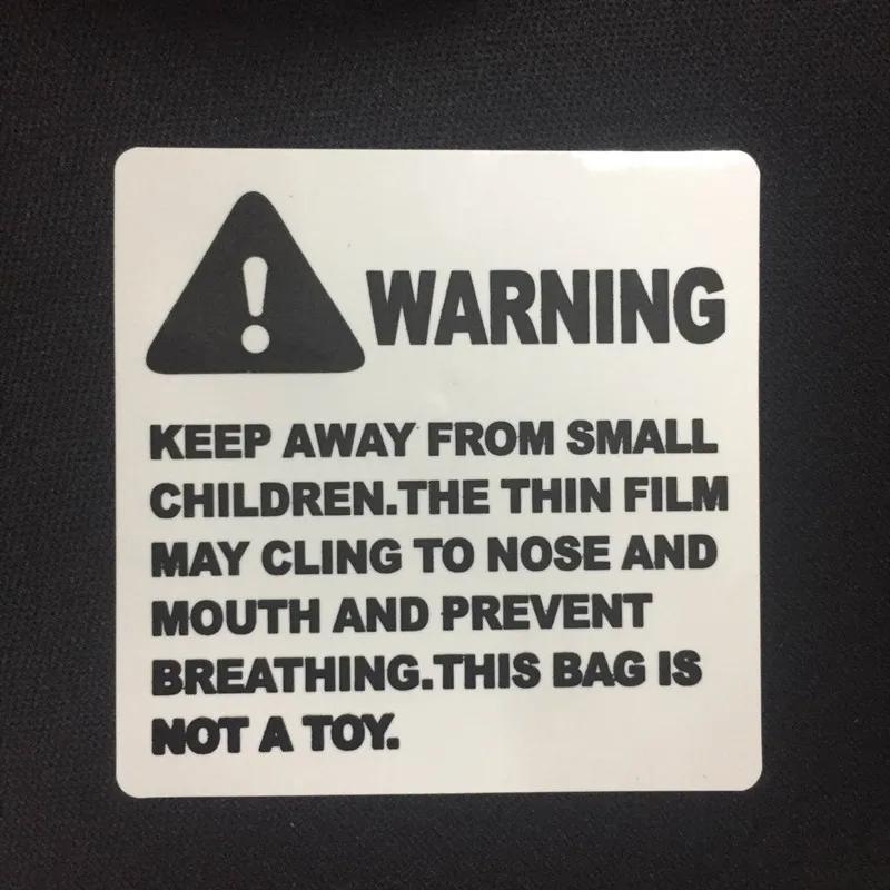 

Custom Sticker Warning Label, Danger Label, Anti-suffocation Warning Label