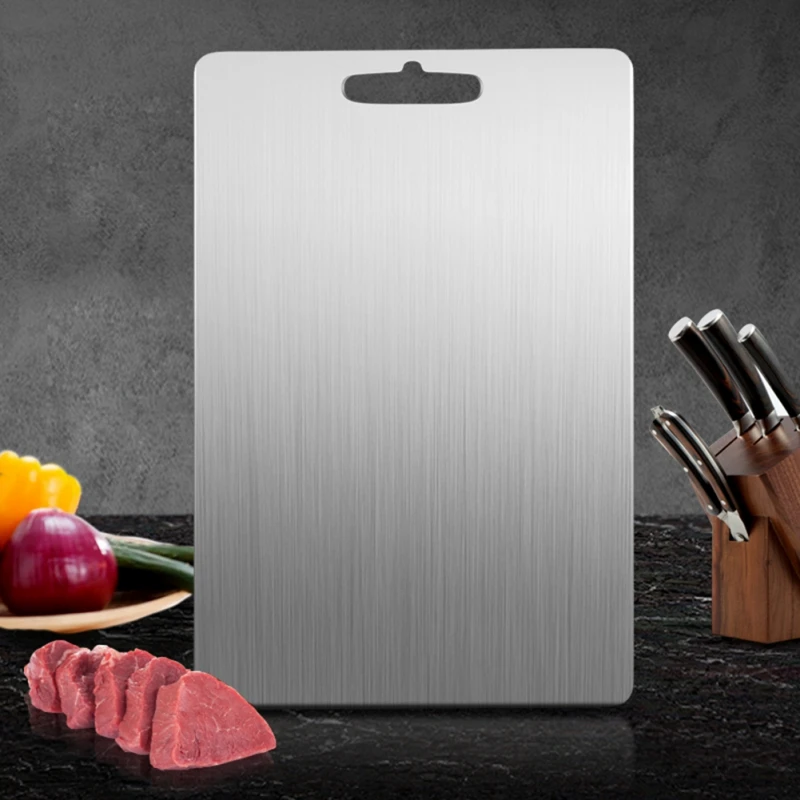 

Stainless Steel Chopping Blocks Cutting Boards For Kitchen Antibacterial Odorless Stain Resistant Unbreakable Drop Shipping