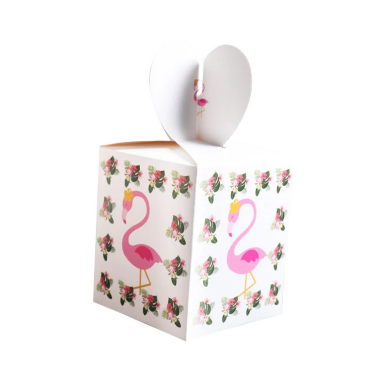 

6 Pcs Flamingo Favor Box Sweet Gift Paper Candy Boxes For Wedding Decor Baby Shower Birthday Guests Event Party Supplies