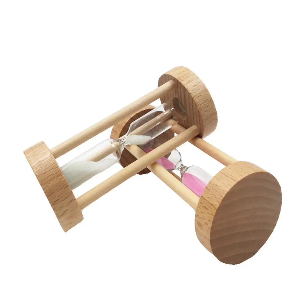 1Pcs 3minutes Wooden Frame Colorful Hourglass Sandglass Sand Clock Timers Kitchen Egg Cooking Timer Counts Watch