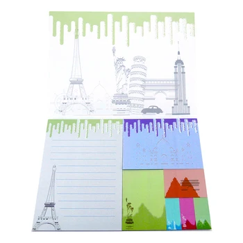 

4A Printed Sticky Notes,COUNTRY'S SYMBOL,Kawaii Cute Stationery Memo Pad,Self-Stick Notes,Close Size:8 1/2 x 6 Inches,4A 8663