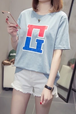 

CHUNLI Large size 2XL 3XL 4XL 5XL 2019 Women's Spring-Summer Loose Short Sleeve T-Shirt A1061