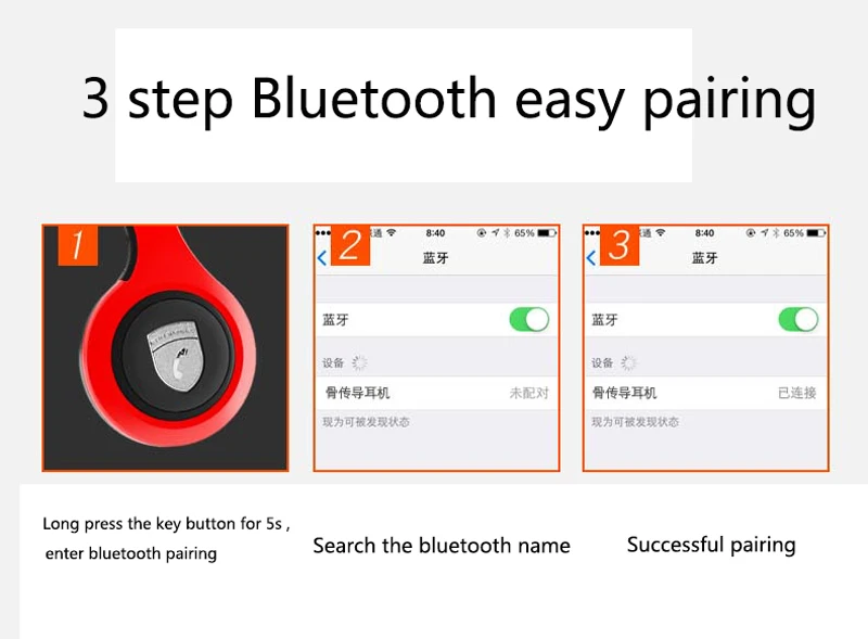 ES-268 беспроводной Bluetooth v4.2 костной проводимости наушники спортивная Гарнитура для бега наушники для Iphone Android IOS