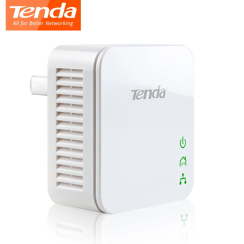 Tenda PA202+P202 Powerline WiFi Repeater Range Extender Adapter Network Router