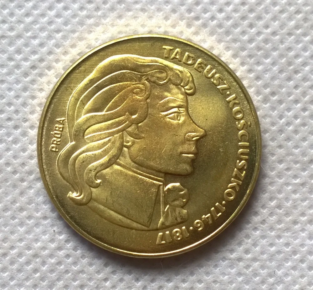 

1976 Gold 500 ZL Poland - Kosciuszko Copy Coin commemorative coins-replica coins medal coins collectibles