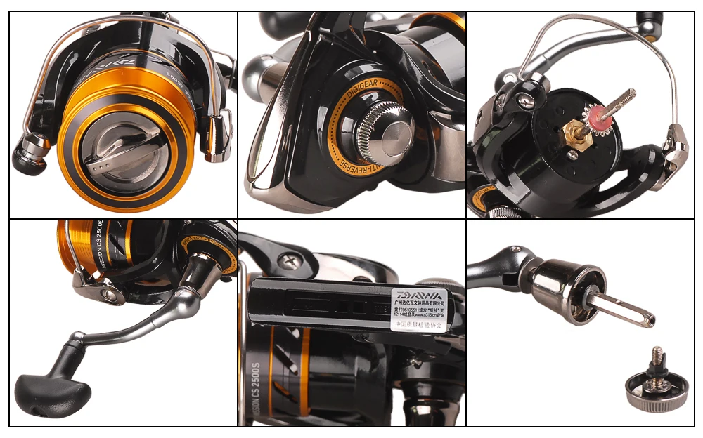 DAIWA Миссия CS 2000S 2500S 3000S 4000S спиннинговая Рыболовная катушка 4BB морской окунь кормушка для карпа переднее Тянущее колесо Moulinet Peche