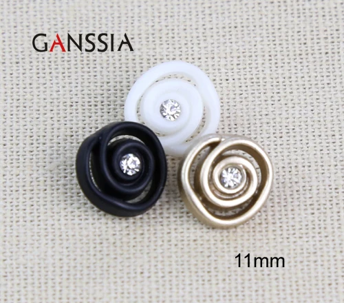 

30pcs/lot Size: 11mm Round buttons for sweater with stone resin button Scrapbooking DIY accessories (ss-91)