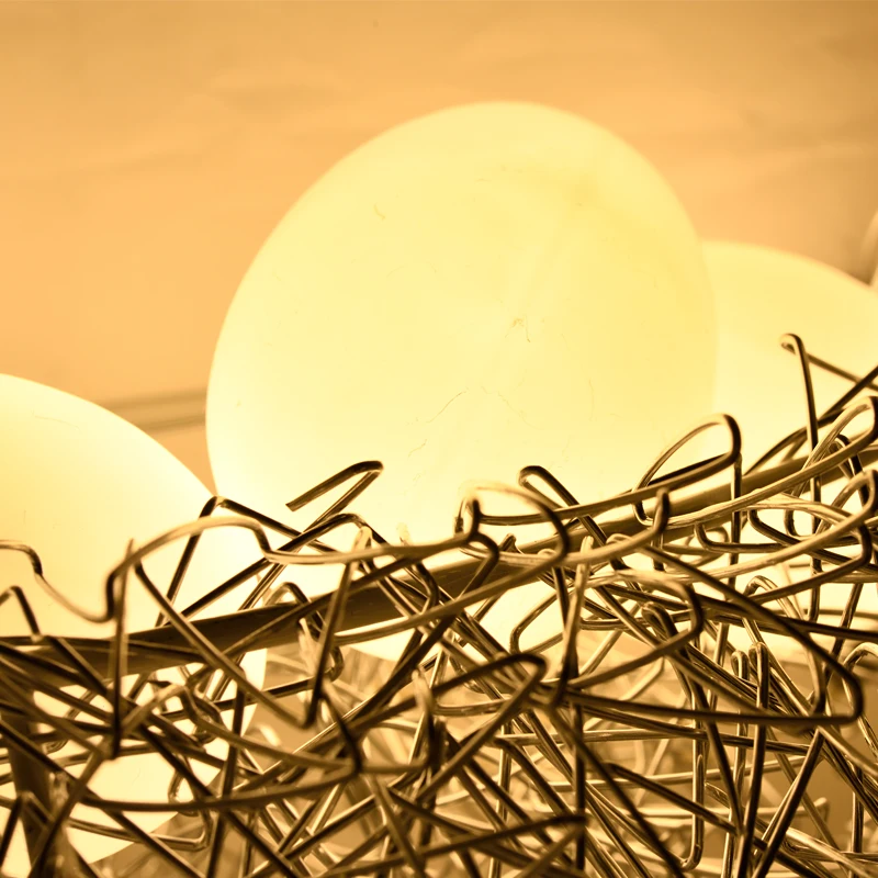 Bird Nest Led Wall Lamp With Birds Art Lamps Children Room Bird House Design Wall Light Handcrafts Aluminium Handmade Lighting