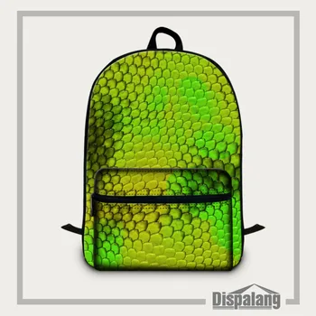 

Dispalan Cotton Laptop Backpack College Student School Bags for Teenagers Snakeskin Print Casual Rucksack Travel Bag Mochila