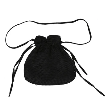 

Korean Fashion Mesh Breathable Bucket Bag Summer Travel Beach Bag Shoulder Messenger Bag