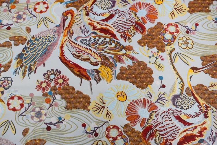 Европейская мода крановая Пряжа-окрашенная жаккардовая ткань для пальто cheongsam пэчворк tissu au metre tecido tissus telidos