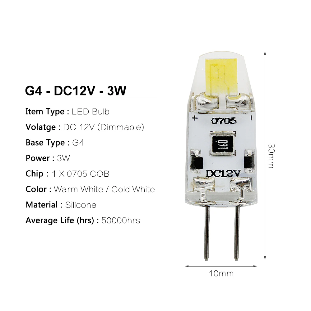 G4 светодиодный светильник 3 Вт 6 Вт COB светодиодный светильник 12 В DC мини-светильник 360 Угол луча заменить 20 Вт 30 Вт галогенная лампа люстра светильник s