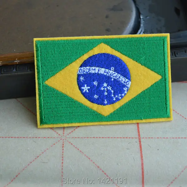 brazil's flag patch nation 9cm*5.8cm Iron On Patch 6 PCS | Дом и сад