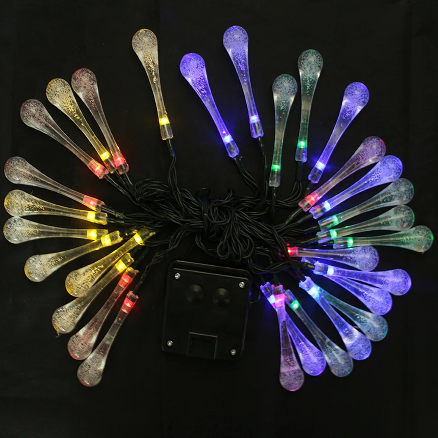 Solar Outdoor String Lights,5M 20 Led Icicle Globe,Patio Light for