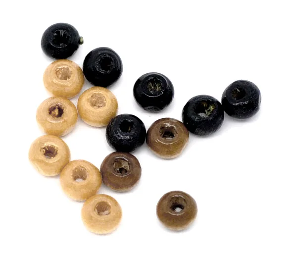 DoreenBeads в случайном порядке Rondelle крошечные деревянные бусины 4x3 мм продается