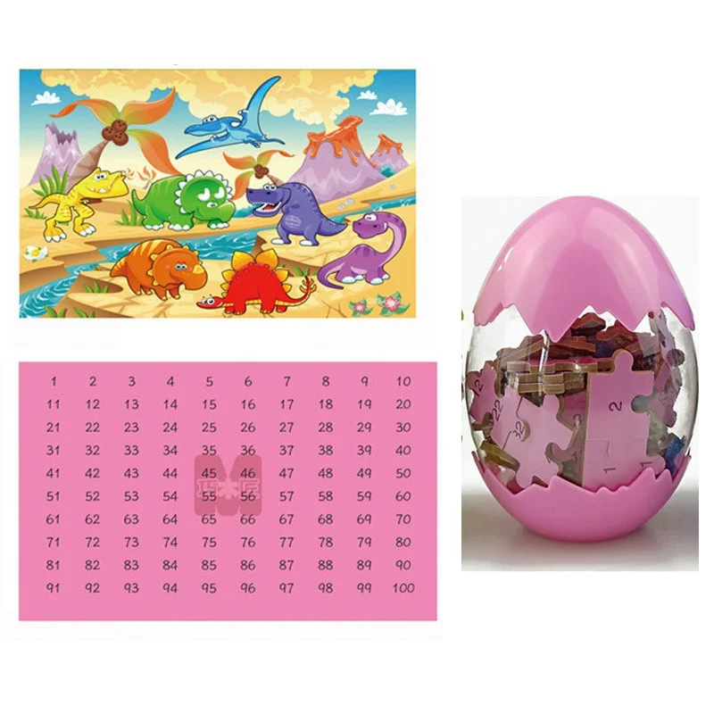 60 шт. Яйца динозавра 3D деревянные игрушки-паззлы головоломка животных Обучающие игрушки для детей подарок для малышей