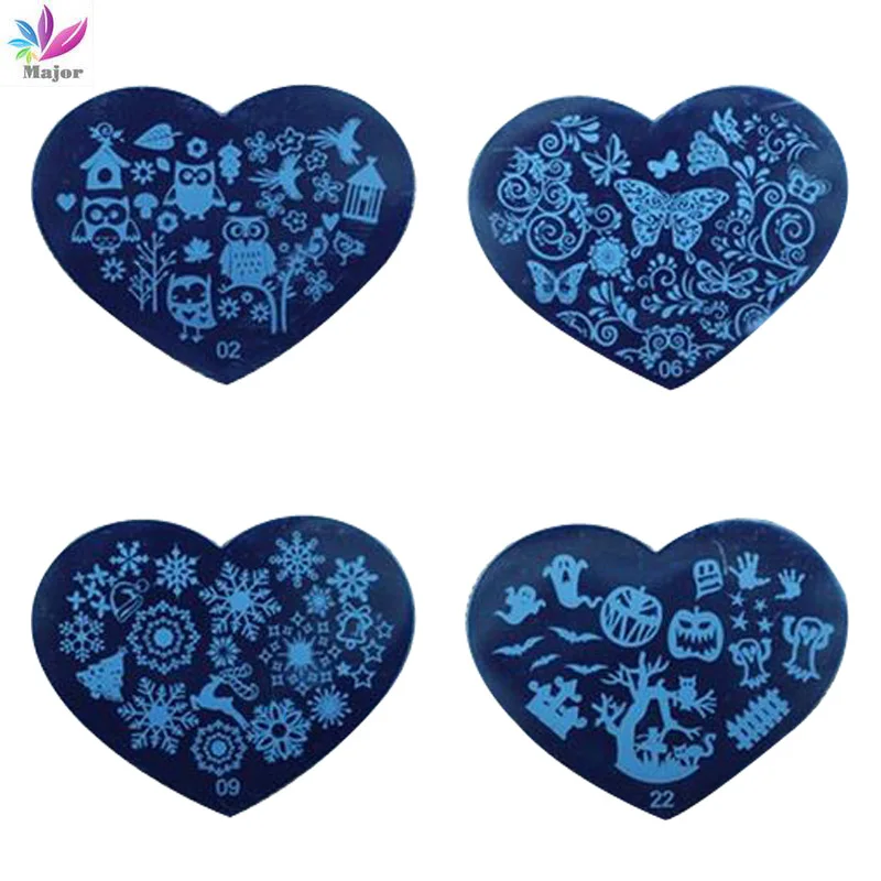 

NEW Fashion Girl Flower DIY Love Heart 7.15x5.6cm Stamping Templates Nail Art Stamp for Beauty Nail Plate Stencils Tools 01-28