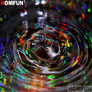 

HOMFUN Full Square/Round Drill 5D DIY Diamond Painting "Color vortex" 3D Diamond Embroidery Cross Stitch Home Decor A19786