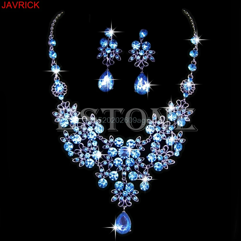 Свадебные формальные партии выпускного вечера ювелирные изделия кристалл ожерелье со стразами в комплекте# H058