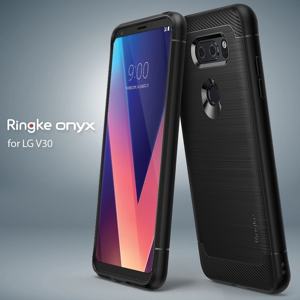 

Ringke Onyx for LG V30 Case Flexible Tpu Cover Case Fitted Case Military Grade Protection Black Case for V30 S ThinQ