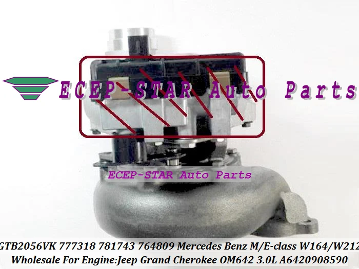 GTB2056VK 777318-5001S 781743-5001S 764809-0001 A6420908590 For Mercedes Benz M-E-Class W164 W212 Sprinter II 219CDI Jeep Grand Cherokee OM642 3.0L (3)