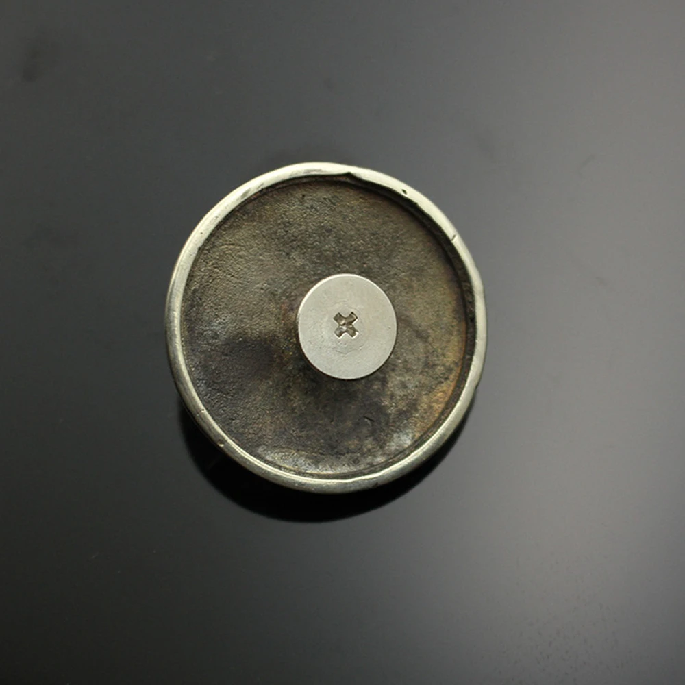 DIY Кожа ремесло древний воин дизайн круглые декоративные винты кошелек Кнопка Твердый латунный материал