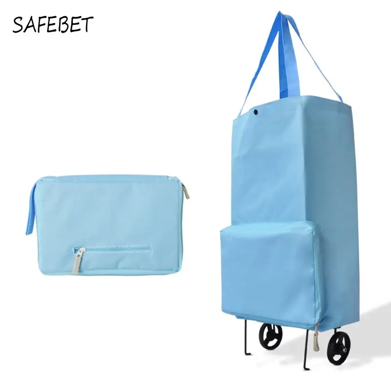 

SAFEBET New Buy Food Trolley Bag on Wheels Bag on Wheels Buy Vegetables Shopping Organizer Bag Folding Portable Shopping Bag