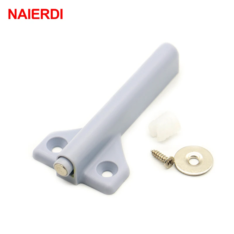 4PCS NAIERDI Cabinet Catches Handles Magnetic Door Stopper Drawer Closer Damper Buffers For Kitchen Pulls Furniture Hardware