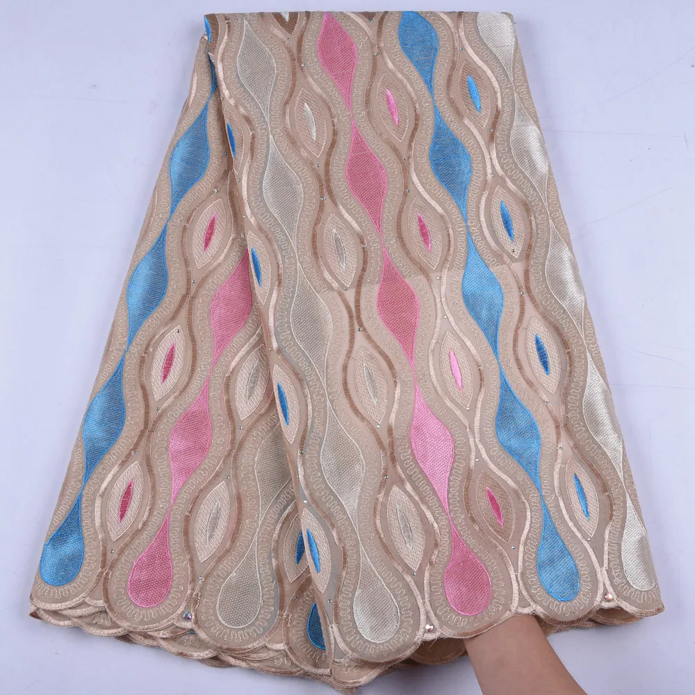 

2019 African Dry Lace Fabric With Stones Swiss Voile Lace In Switzerland High Quality Nigerian Lace Fabric For Woman Dress A1665