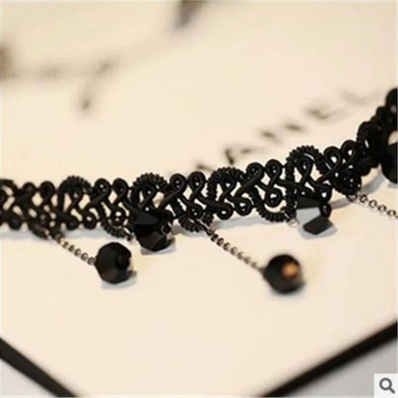 Модное кружевное ожерелье с кулоном ручной работы, цепочка с кулоном, цепочка с кисточкой, 4ND306