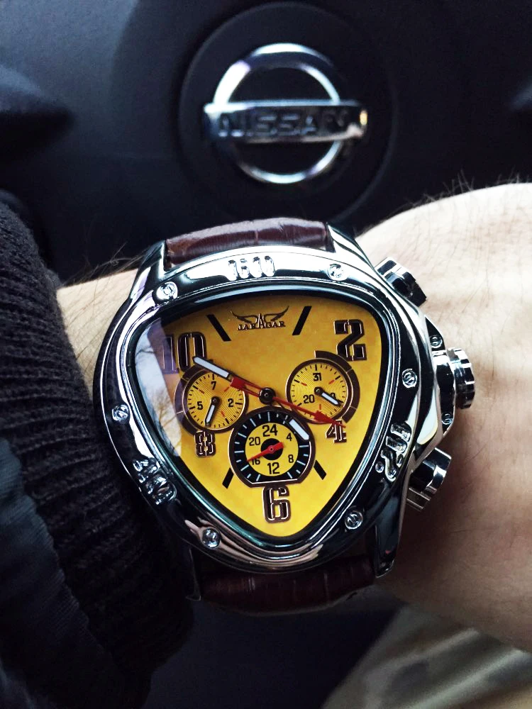 Jaragar marca de luxo relógio masculino automático