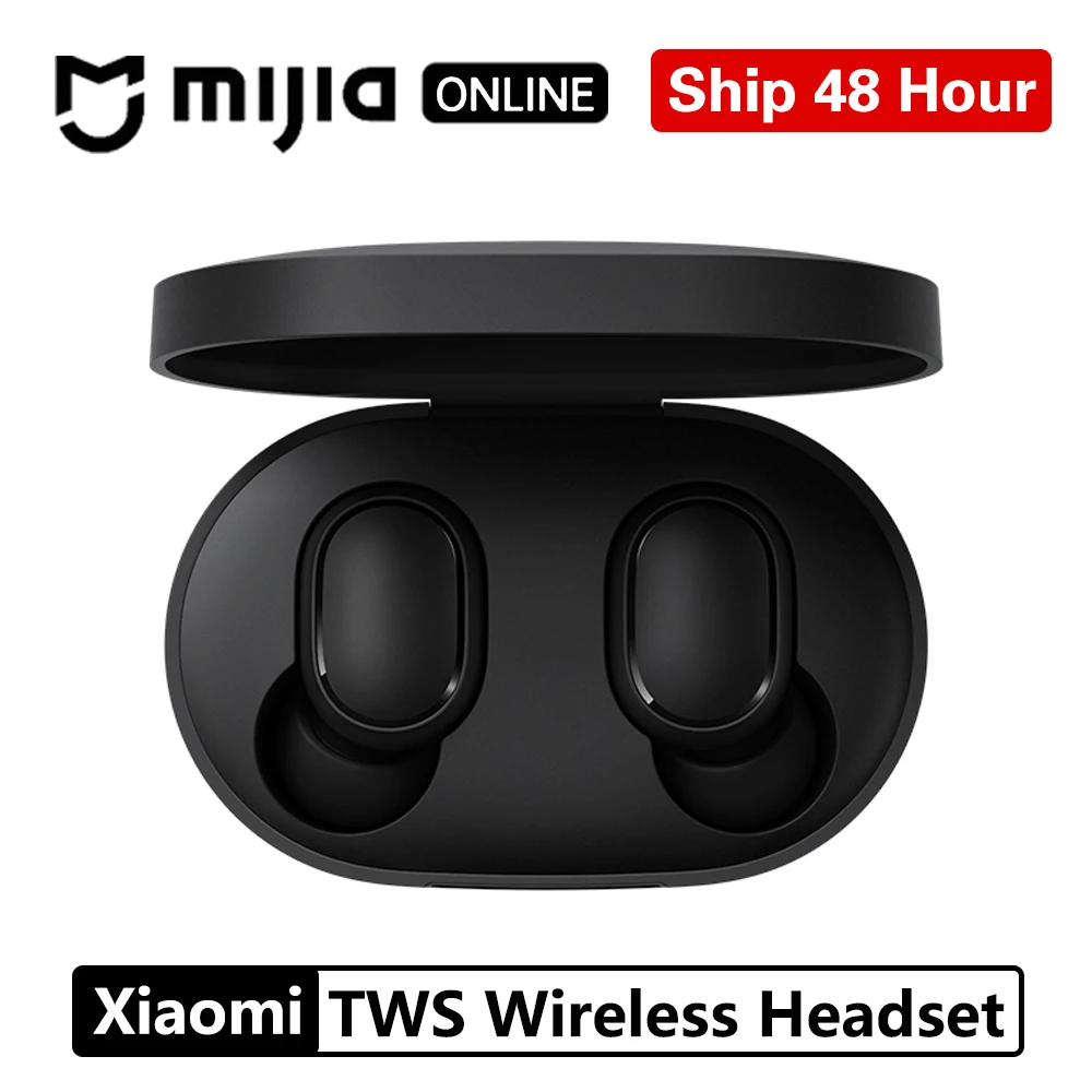 Xiaomi Redmi Airdots TWS Bluetooth наушники стерео бас BT 5,0 наушники с микрофоном свободные Наушники управление AI