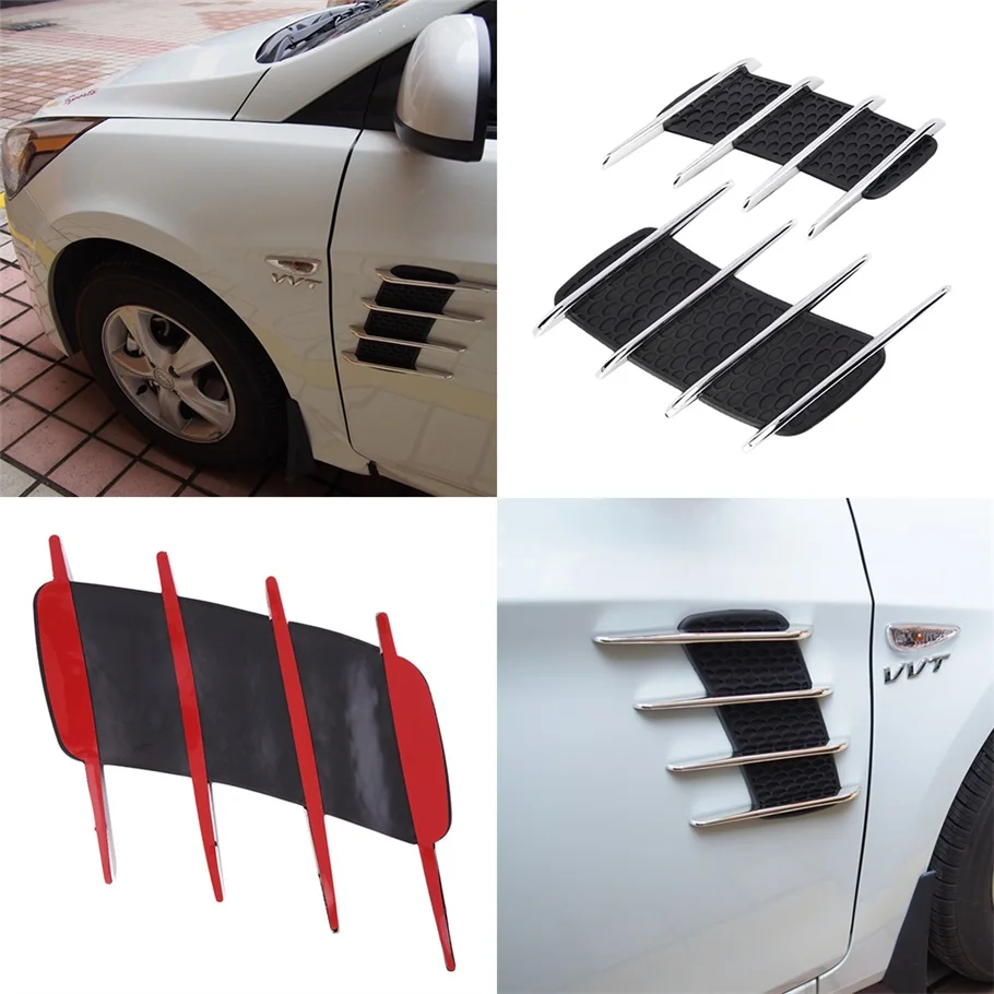 Автомобиль ABS Хром Styling Наклейки Моделирования Отверстия Декоративные Акула