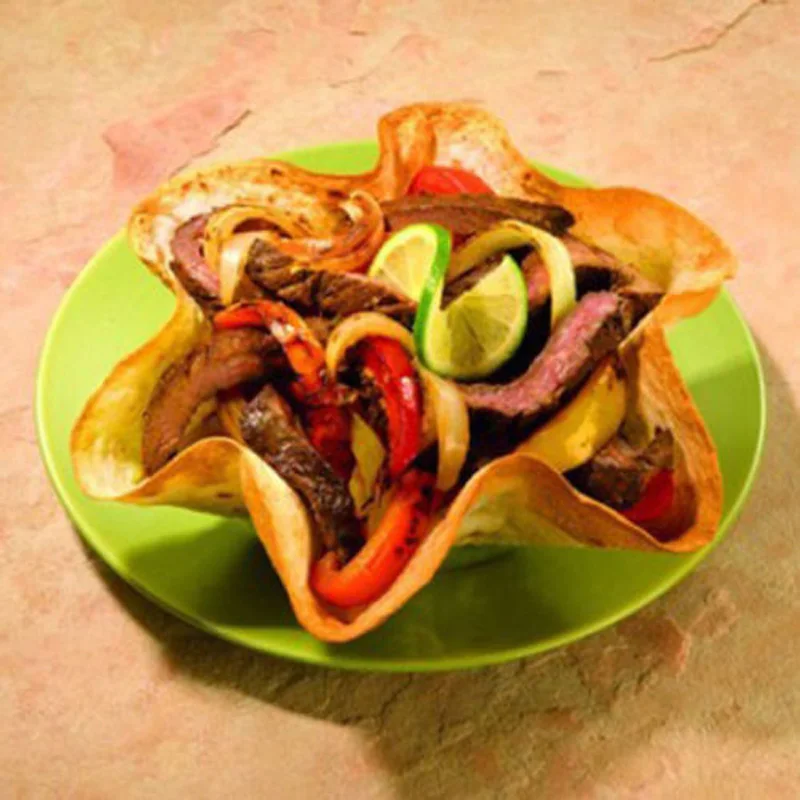 JX-LCLYL 1pc 6 Tortilla Pan Set Nonstick Taco Salad Bowl Baking Mold Kitchen Tool Black