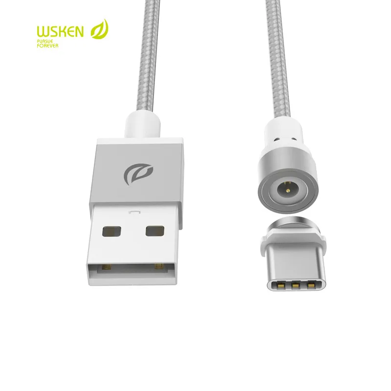 1 м Магнитный кабель типа C Wsken USB C type-C зарядный кабель для huawei P9 Xiaomi Mi 4C Letv ZUK Z1 Nexus 5X/6P Oneplus2 Meizu Pro