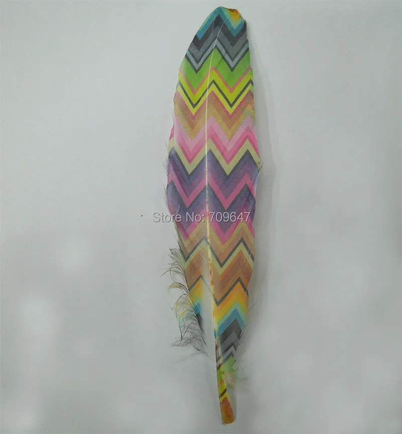 

Plume!50pcs/lot 13-20cm Printed-Goose Satinettes Feathers-Craft Goose Feather- Perfect for Earrings,Bridal Table Decor&Milliner