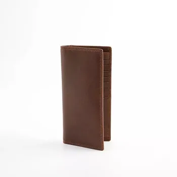 

ALACCHNV new original men retro crazy horseskin long paragraph mobile phone wallet leather Japanese art manual wallet 0574