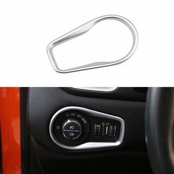 

Color My Life Car Interior Headlight Switch Knob Cover Fog Lamps Adjustment Trim Stickers Fit For Jeep Renegade 2014 - 2019