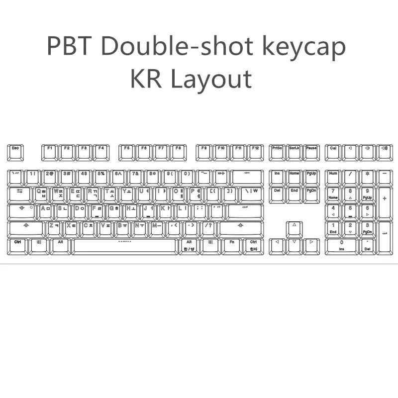 Крутая двойная черная Толстая клавиатура Jazz PBT ANSI Корейская раскладка 108 колпачки