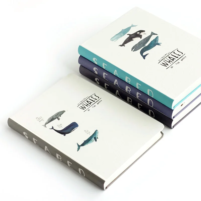 

Cute Whale Hardcover Diary Original Office Notebook Periodical Planner Sketchbook for Agenda Diary Notebooks Caderno Journal